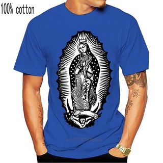 เสื้อยืด ผ้าฝ้าย พิมพ์ลาย Virgin Of Guadalupe สีขาว 18AIjgia86สามารถปรับแต่งได้