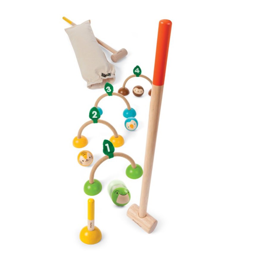PlanToys ของเล่นไม้ 5189 Croquet กีฬาคร็อกเก็ต เสริมพัฒนาการ สำหรับเด็กอายุ 3 ปี ขึ้นไป
