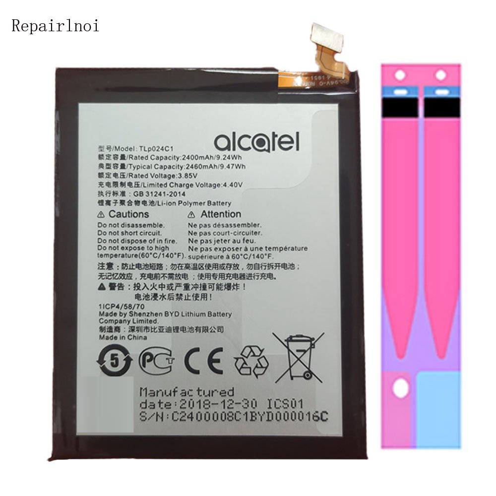 Original 2400mAh Cell Mobile Phone Batteries For Alcatel 1V 2019 5001D/A/U/T 5001J OT5001 TLp024C1 B