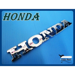 HONDA EMBLEM BADGE LOGO STICKER "CHROME" size 15x2 cm.  // โลโก้ สติ๊กเกอร์ ข้อความ HONDA สีโครเมี่ยม พร้อมกาวติด