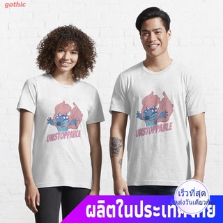 เสื้อยืดผู้ชายและผู้หญิง Lilo amp; Stitch Unstoppable Stitch T-Shirt Essential T-Shirt Sports T-shirt