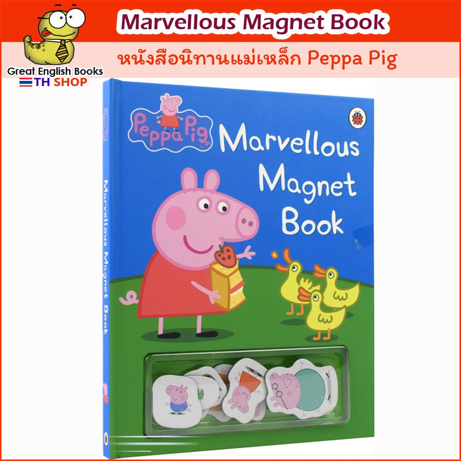 Children’s Books 395 บาท (ใช้โค้ดรับcoinคืน10%ได้) *พร้อมส่ง* *ลิขสิทธิ์แท้* หนังสือนิทานแม่เหล็ก Peppa Pig: Marvellous Magnet Book Hardcover Books & Magazines