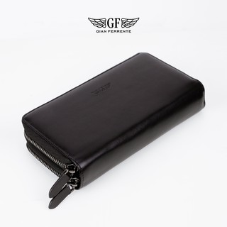 gian ferrente/ กระเป๋าสตางค์ใบยาวหนังแท้ / กระเป๋าสตางค์แบบยาว Long Zipper Wallet no.31 MITG Collection