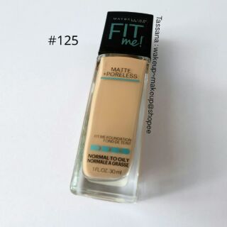 -- พร้อมส่ง -- รองพื้น Maybelline Fit Me Matte+Poreless เบอร์ 125 Nude Beige