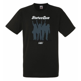 เสื้อยืดราคาถูกสุดๆเสื้อยืด พิมพ์ลาย Status Quo Band 2 สีดํา สําหรับผู้ชาย และผู้หญิงขนาดเต็มS-5XL