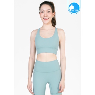 สปอร์ตบรา บราโยคะ บราออกกำลังกาย IBY - Yoga Sport Bra Light Support Blend - Light Blue