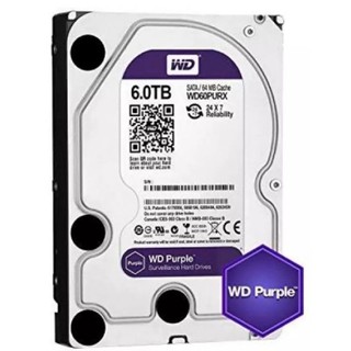 HDD 6TB (ฮาร์ดดิสก์) WD PURPLE (WD62PURZ) (3.5") 5640RPM, 128MB, SATA3