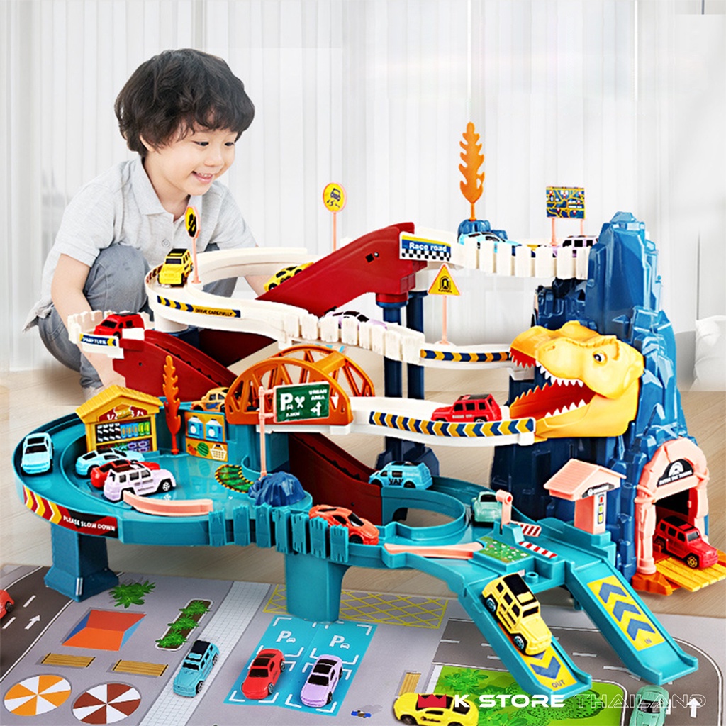 พร้อมส่ง DINO RAIL ชุดสวนสนุกไดโนเสาร์ ของเล่นเสริมพัฒนาการของเด็ก ของเล่นขนาดใหญ่