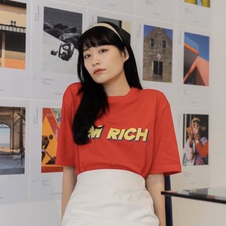 97X - I’M RICH | OVERSIZE T-shirt เสื้อยืด โอเวอร์ไซส์ (พร้อมส่ง)