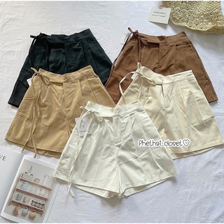 🥰👖Minimal pants กางเกงขาสั้นเอวสูงรุ่นผูกโบว์ด้านข้าง👖🥰มีสีมาเพิ่มน๊า เลื่อนดูเลยค่า