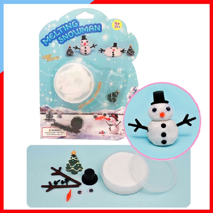 K418-CH41 สไลม์ อเมริกา Melting snowman Putty slime ปั้นตุ๊กตาหิมะ ฝึกกล้ามเนื้อมัดเล็ก เนื้อไม่เหลว