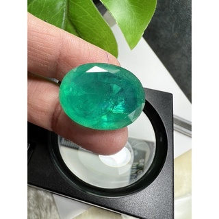 Green Topaz Lab made 32 carats 24x18mm 1 pieces