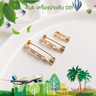 ❤️เครื่องประดับ DIY❤️14kเคลือบทองdiyอุปกรณ์เสริมความปลอดภัยหมุนด้วยรูขาเข็มกลัดด้านล่างทำด้วยมือเข็มกลัดหัวเข็มขัดอุปกรณ์ผมวัสดุ【เครื่องประดับผม】