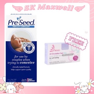 ส่งฟรี&gt;&gt;พร้อมส่ง!!Preseed Sperm-Friendly Lubricant  แพคกิ้งใหม่ แถมฟรี!!!ที่ตรวจการตกไข่แบบจุ่ม10ชิ้น