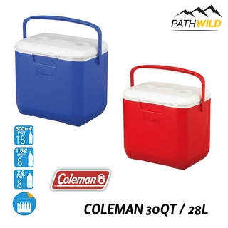 กระติกน้ำแข็ง COLEMAN COOLER 30QT  ขนาด 30 Q หรือ 28 ลิตร เก็บความเย็นได้ประมาณ 2 วัน