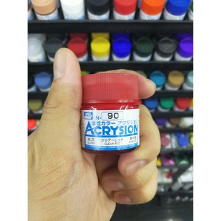 สีสูตรน้ำ Mr.Acrysion Color N90 CLEAR RED (Gloss) 10ml