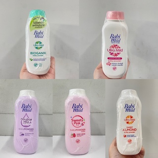 (แพ็ค 3) Babi Mild Baby Powder เบบี้มายด์ ผลิตภัณฑ์แป้งฝุ่นโรยตัว 180 กรัม มี 5 สูตร