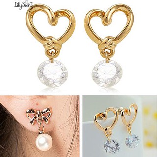 👍💎สร้อยคอไข่มุกสตรี Heart Zincon Earknings ต่างหูมุก