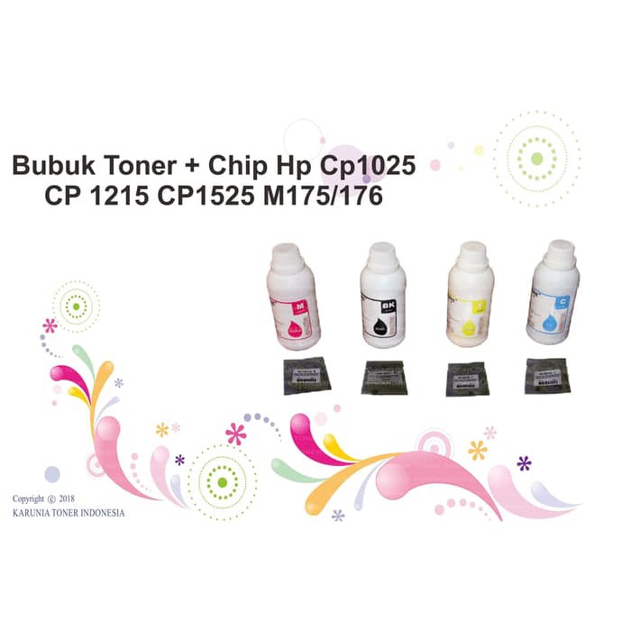 Hp CP1025 CP 1215 CP1525 M175/176 ชิปผงหมึก