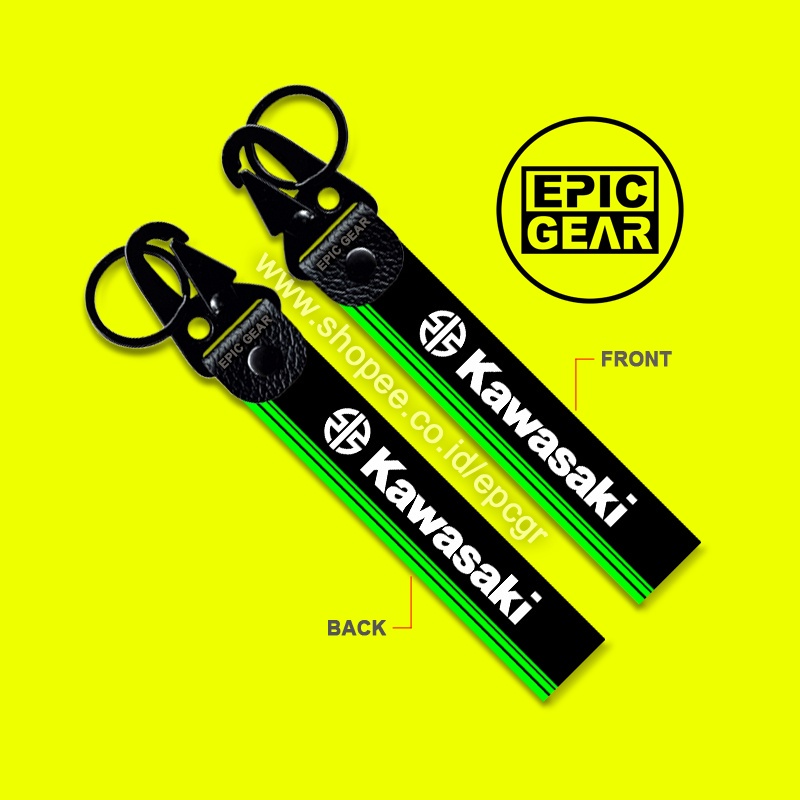 GANTUNGAN คุณภาพสูง KAWASAKI KEYCHAIN COOL MOTORCYCLE พวงกุญแจใหม่โลโก้ RACING TEAM KEY CHAIN TAG ST