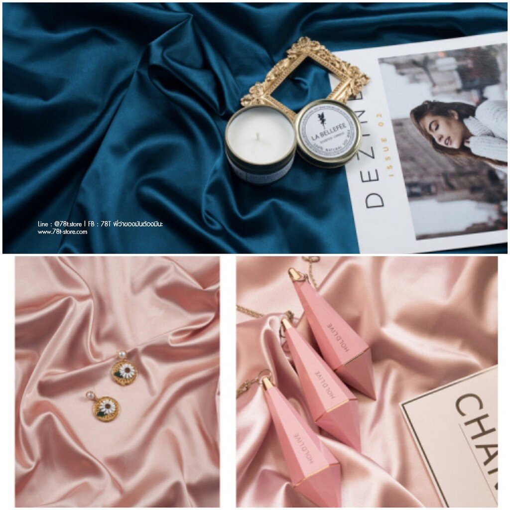 พร็อพ ฉากผ้าซาติน ฉากถ่ายรูปสินค้า เรียบหรูดูแพง สินค้าอยู่ไทยพร้อมจัดส่ง - รูปที่ 5