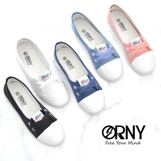 ราคา🌈 OY77 ORNY(ออร์นี่) รองเท้าผ้าใบแบบผูกเชือก รองเท้าผ้าใบผู้หญิง
