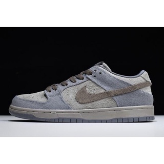 ✆℡▲Nike SB Dunk Low premium tauncholera medium Grey/smoke-Cool Grey 854866-026 รองเท้าผ้าใบกีฬา