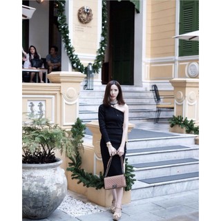 Basic Party Dress (Black) ผ้าหนา ไม่บาง เก็บทรงสวยมาก