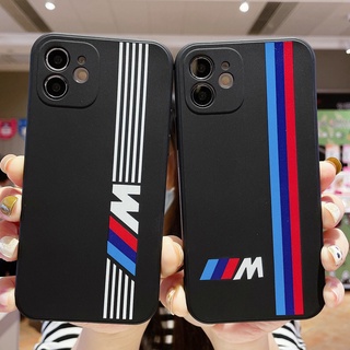 เคสโทรศัพท์มือถือ แบบยืดหยุ่น ลายแถบสี BMW แฟชั่น สําหรับ iPhone 15 14 13 12 11 Pro Max 6 6s 7 8 Plus se 2020 X XR XSMax 12mini