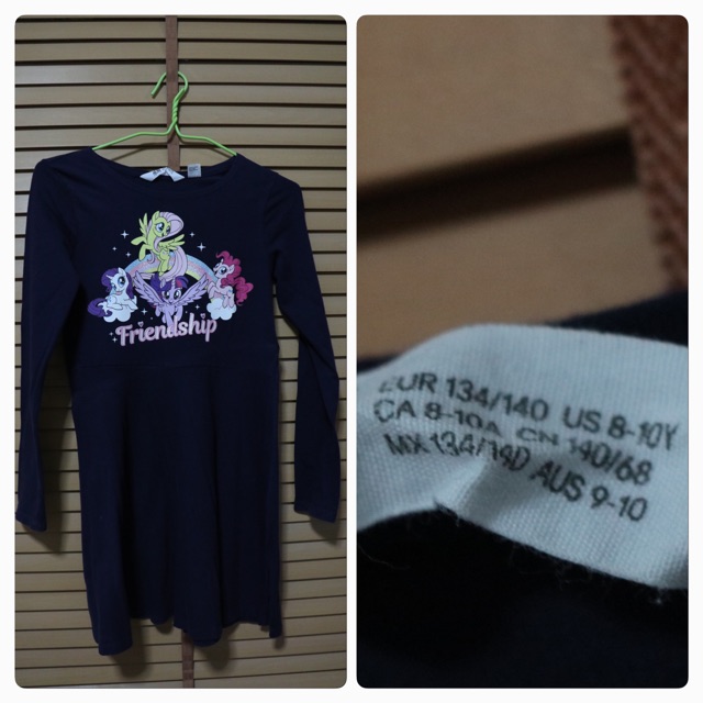 ชุดเดรส สีน้ำเงิน โพนี่ US 8-10 Y