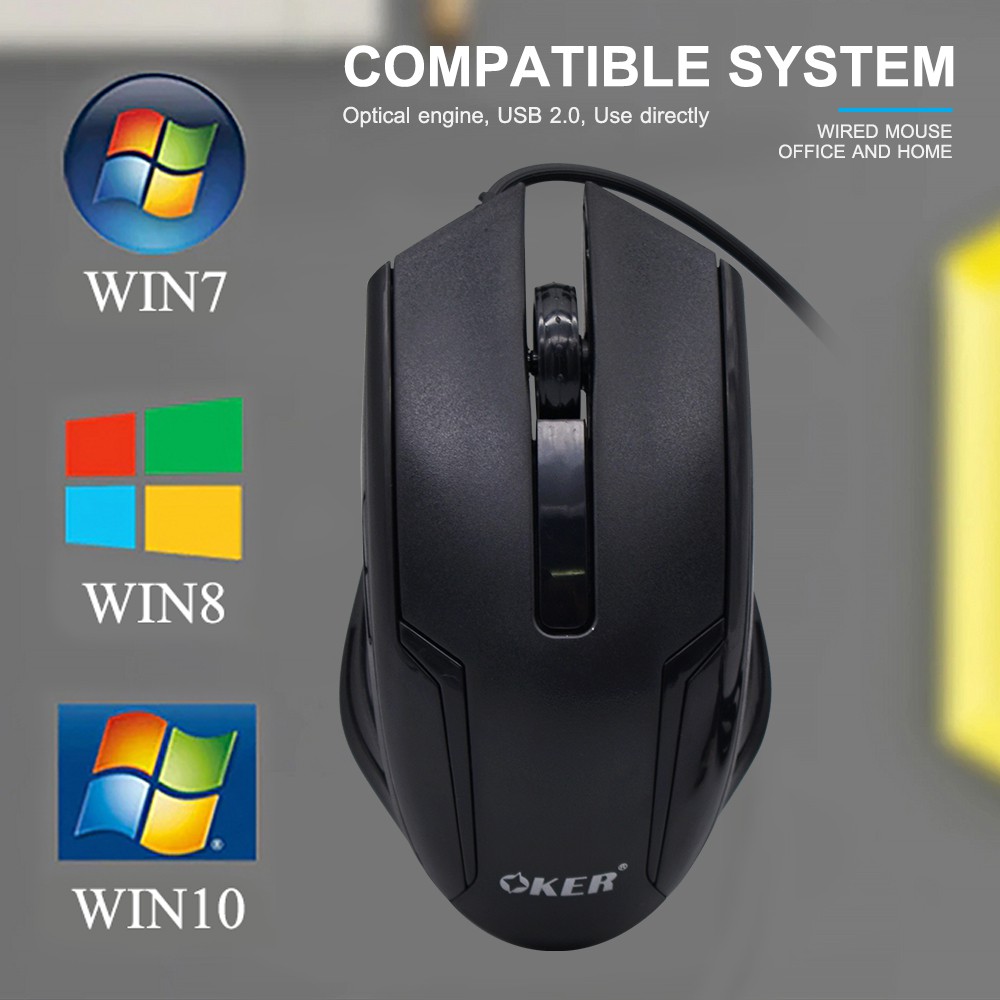  ส่งเร็ว  OKER Optical Mouse USB OP-187 เม้าส์ น้ำหนักดี เมาส์ คุณภาพดี ราคาถูก #DM