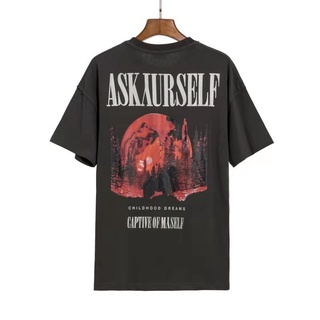 [S-5XL]Askyurself เสื้อยืดแขนสั้นลําลอง ผ้าฝ้าย พิมพ์ลาย ASKYURSELF Classic 3M สะท้อนแสง พลัสไซซ์ สําหรับผู้ชาย และผู้หญ