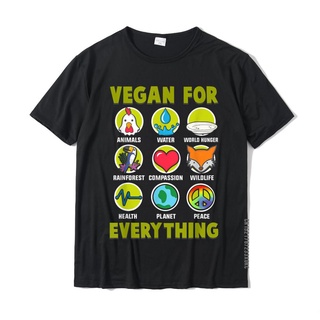 เสื้อยืดผ้าฝ้าย 100% พิมพ์ลาย Vegan For Everything Proud Vegan แฟชั่นคู่รัก สําหรับผู้ชาย และผู้หญิงS-5XL