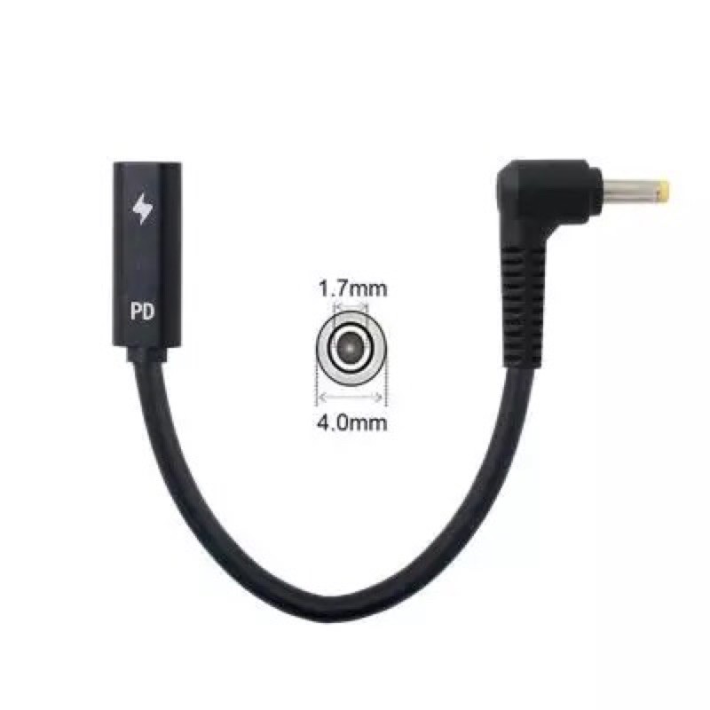 USB 3.1 ประเภท C USB C แล็ปท็อปชาร์จไฟอะแดปเตอร์แปลง USB ประเภท C ถึง 4.0*1.35 5.5*2.5 4.5*3.0 4.0*1.7 มม.ปลั๊ก DC แจ็ค