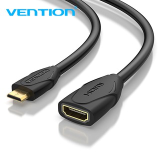 Vention อะแดปเตอร์ Mini HDMI เป็น HDMI ตัวเมีย รองรับ 3D 1080P HDMI Ethernet ABAAF