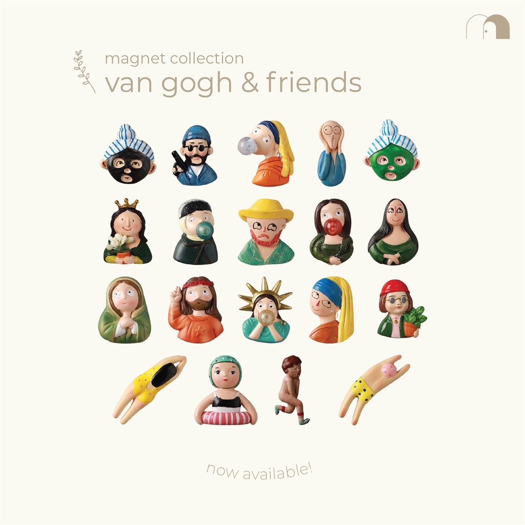 (marihaus.) van gogh & friends magnet ติดตู้เย็น ที่ติดตู้เย็น แม่เหล็กติดตู้เย็น