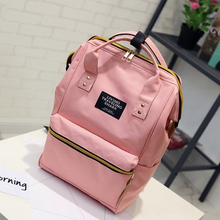 กระเป๋าใหม่ ปี 2023 เป้ พร้อมส่ง กระเป๋า duffel ใบใหญ่ สีสันสดใส ขนาด 39*26*18 ซม. ใส่ของได้เยอะ กระเป๋าเป้สะพายหลังแฟชั่นนักเรียนสไตล์มหาวิทยาลัย