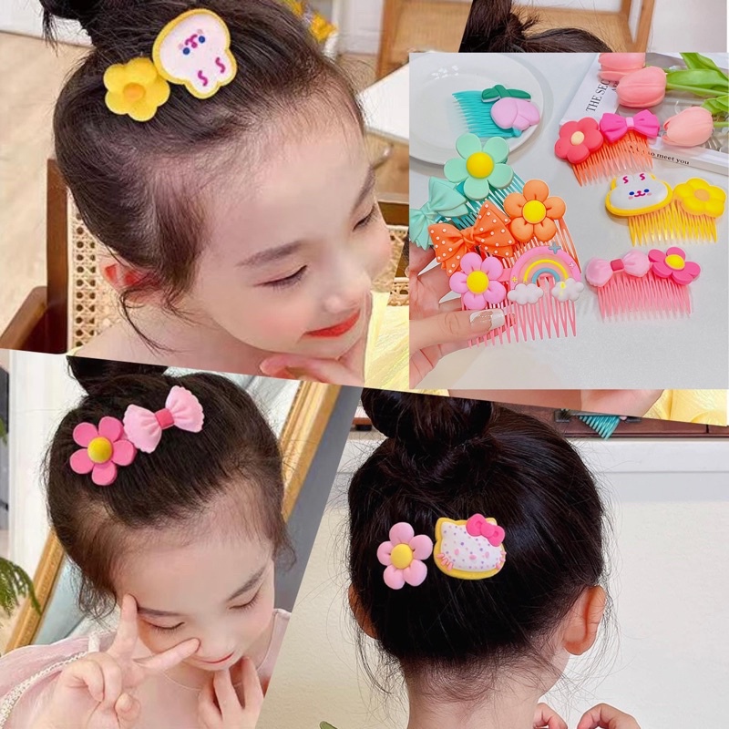 🔥พร้อมส่ง🔥 KK1 กิ๊บติดผมเด็ก กิ๊บหน้าม้า หวีกันลื่นเด็กเกาหลี