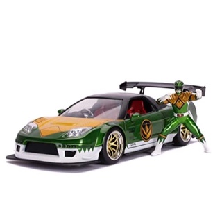 Jiada 1/24 2002 HONDA HONDA NSX รถของเล่น อัลลอยด์ สีเขียว พร้อมตุ๊กตา