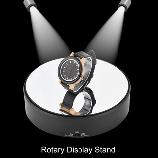 [READY STOCK] Mirror Surface 360° Rotary Display Stand Adjustable Rotating Speed Turntable Jewelry Holder