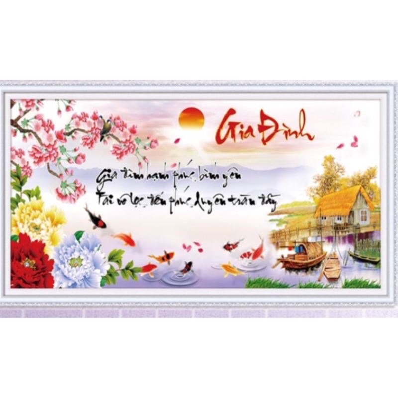 ภาพวาดเพชรครอบครัว Lg1587 ขนาด 100x55cm