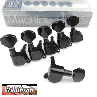 Wilkinson WJN-07 หัวจูนเนอร์จูนเนอร์กีตาร์ไฟฟ้า พร้อมบรรจุภัณฑ์ สีดํา สําหรับ ST TL Tele Tuning Pegs