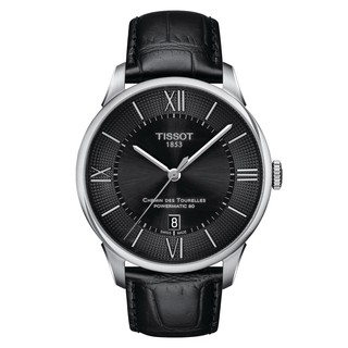 Tissot Chemin des Tourelles Powermatic 80 ทิสโซต์ เชอร์แมง เดอ ทูเรลล์ ออโต้ สีดำ T0994071605800 นาฬิกาผู้ชาย