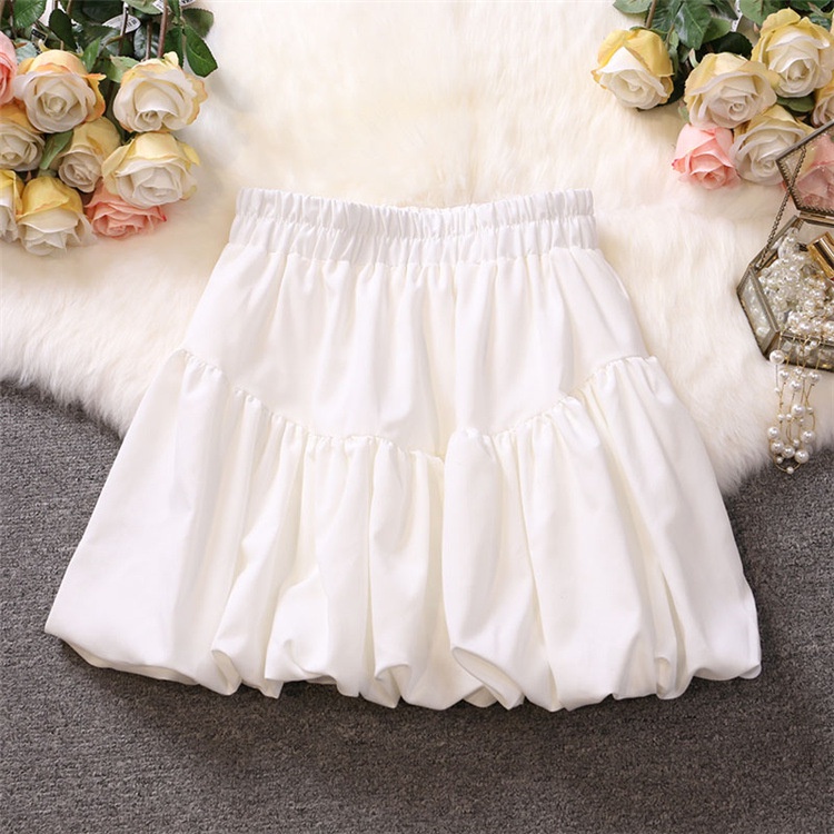 [Cocobaby.id] GIRLS SKIRT น่ารัก PLAIN WHITE SKIRT