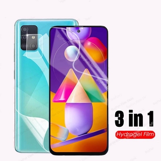 3 In 1 ฟิล์มไฮโดรเจลกันรอยหน้าจอสําหรับ Samsung Galaxy M 31 M 30 S M 51 A 21s