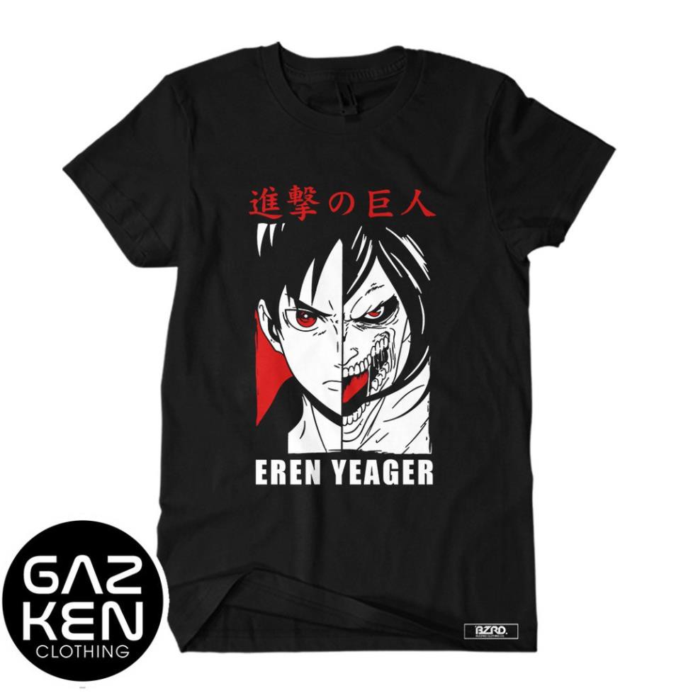 HOT Eren Yeager Jaeger Attack on TItan T-shirt - เสื้อ ANime สุดเท่