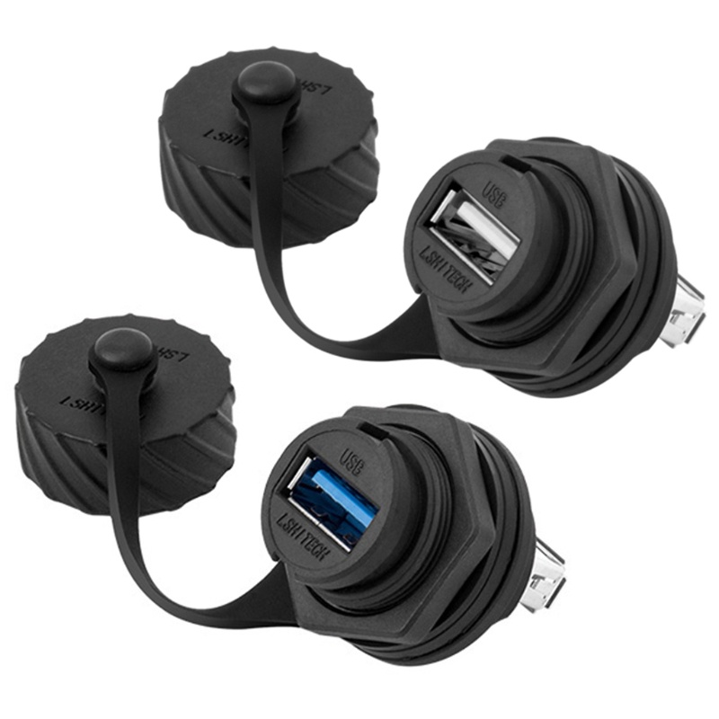 (ส่วนลดสูง)ongrounda.ph USB 2 0 3 0 ปลั๊กตัวเมียแผงเมาท์อะแดปเตอร์เชื่อมต่อกันน้ําโดยตรงพร้อมหมวก