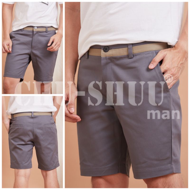 Sale｜CHU-SHUUman กางเกงขาสั้นแต่งขอบเอ​ว