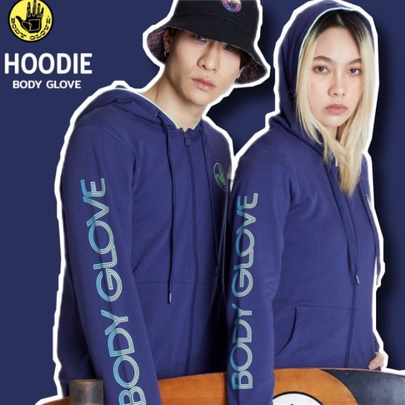เสื้อฮู้ดของแท้ BODY GLOVE /สีกรมน้ำเงิน