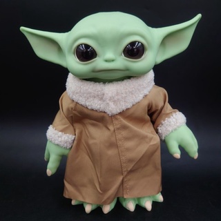 โมเดล เบบี้ โยดา Baby Yoda ตัวใหญ่ ขนาด 27 Cm. มี 2 แบบ หัวเป็นงาน Soft  เสื้อทำจากผ้านุ่มๆ งานดี พร้อมส่ง